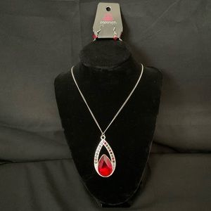 Red bling necklace